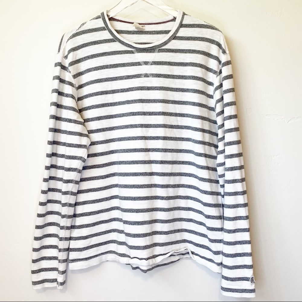 Champion x Todd Snyder Striped Shirt long sleeve large white grey